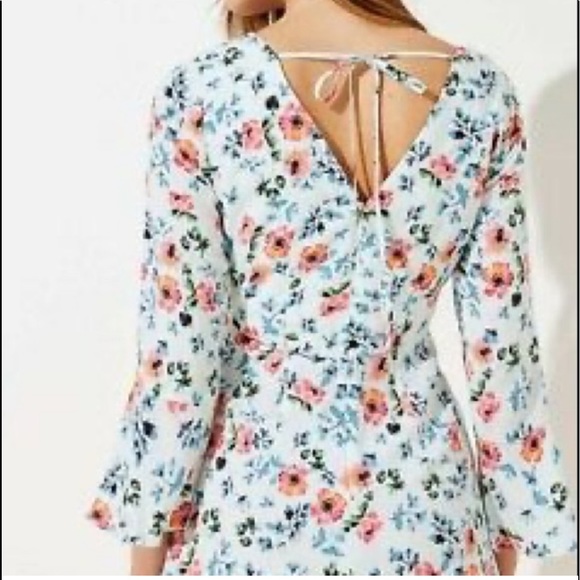 NWT LOFT Floral Mini Dress Size 0 Petite - Picture 2 of 4